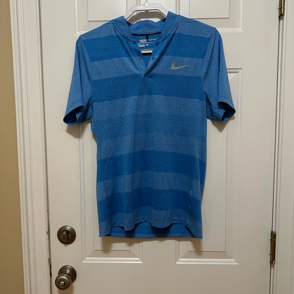 Nike Blue Polo Shirt Casual Sporty Design